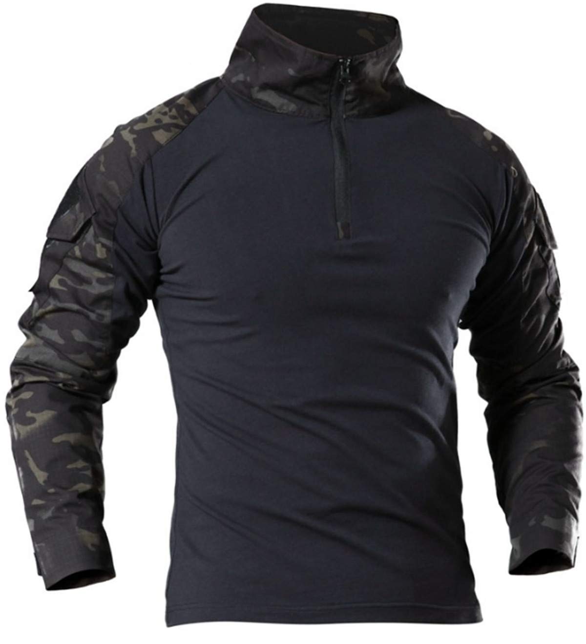 HARGLESMAN Men's Tactical Military Suits Long Sleeve Fitting Amry Uniforms Combat Shirt and Pants with Knee Pads