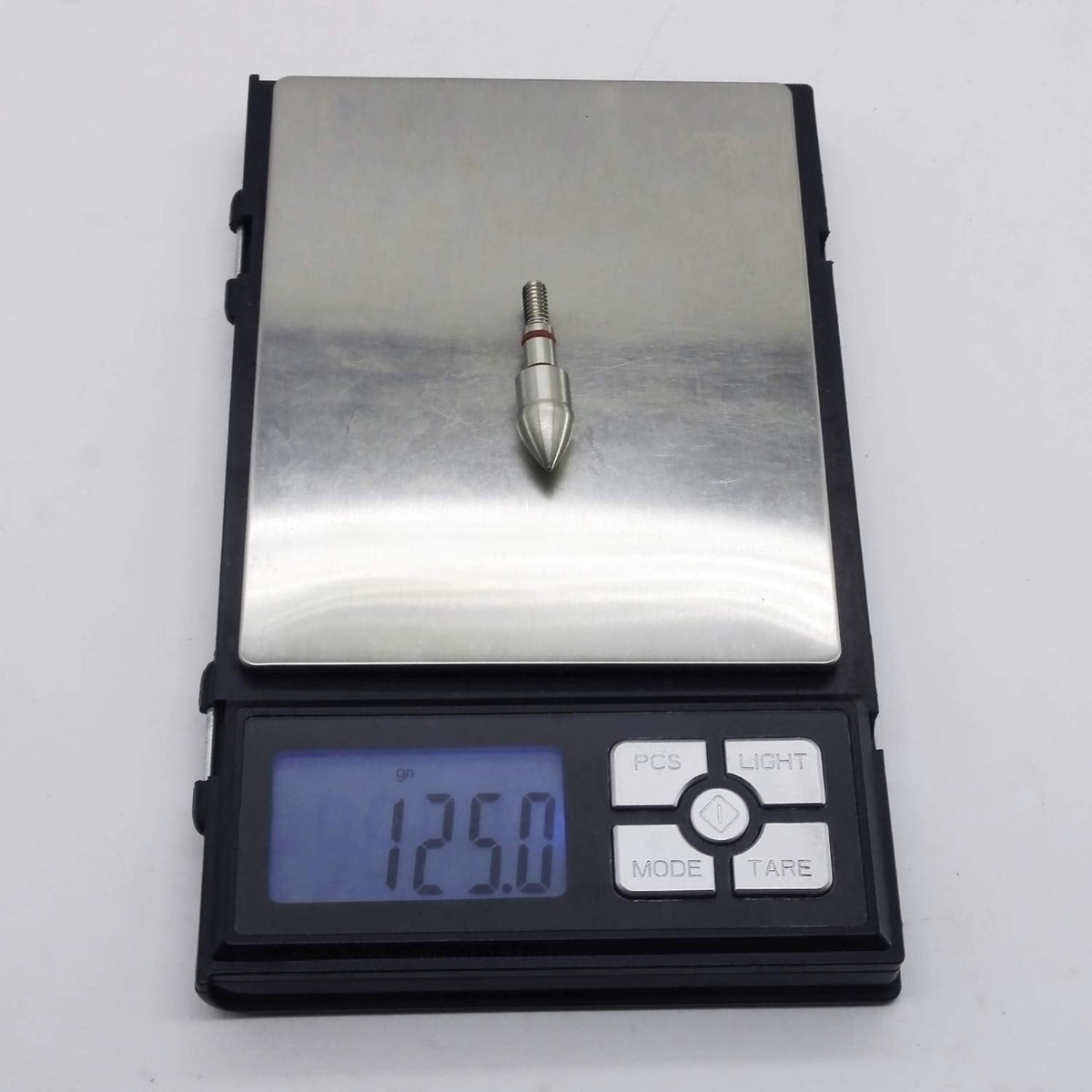 maifield Stainless Steel Archery Field Points, Easy Pull Various OD for 85/100/125/150/175/200/225/250/275/300 Grains,Screw in Archery Field Tips (11/32" Bullet Shape, 125 Grain, 125 Grain)