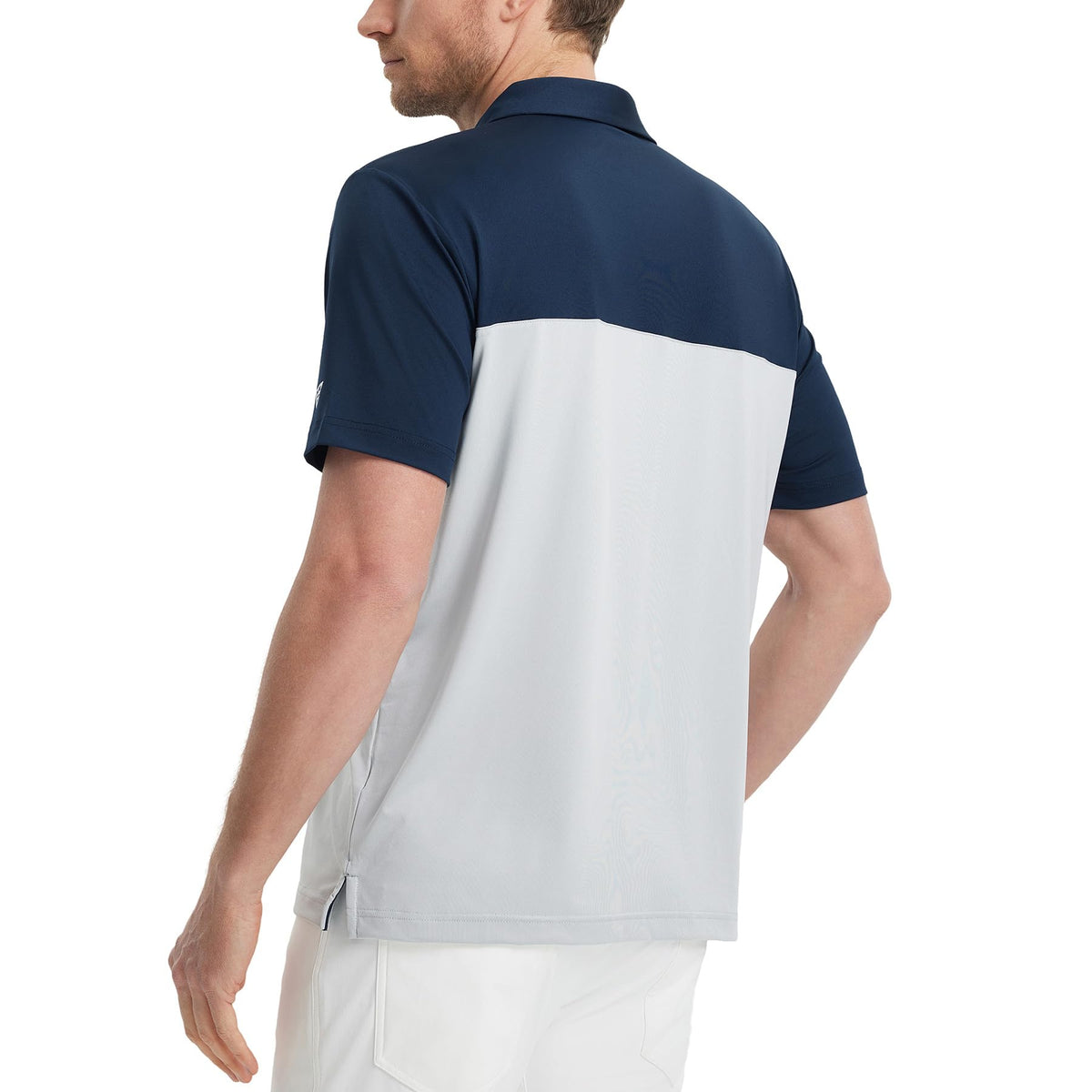 M MAELREG Golf Polo Shirts for Men Regular Fit Short Sleeve Lightweight Chest Print Business Casual Collared Shirt