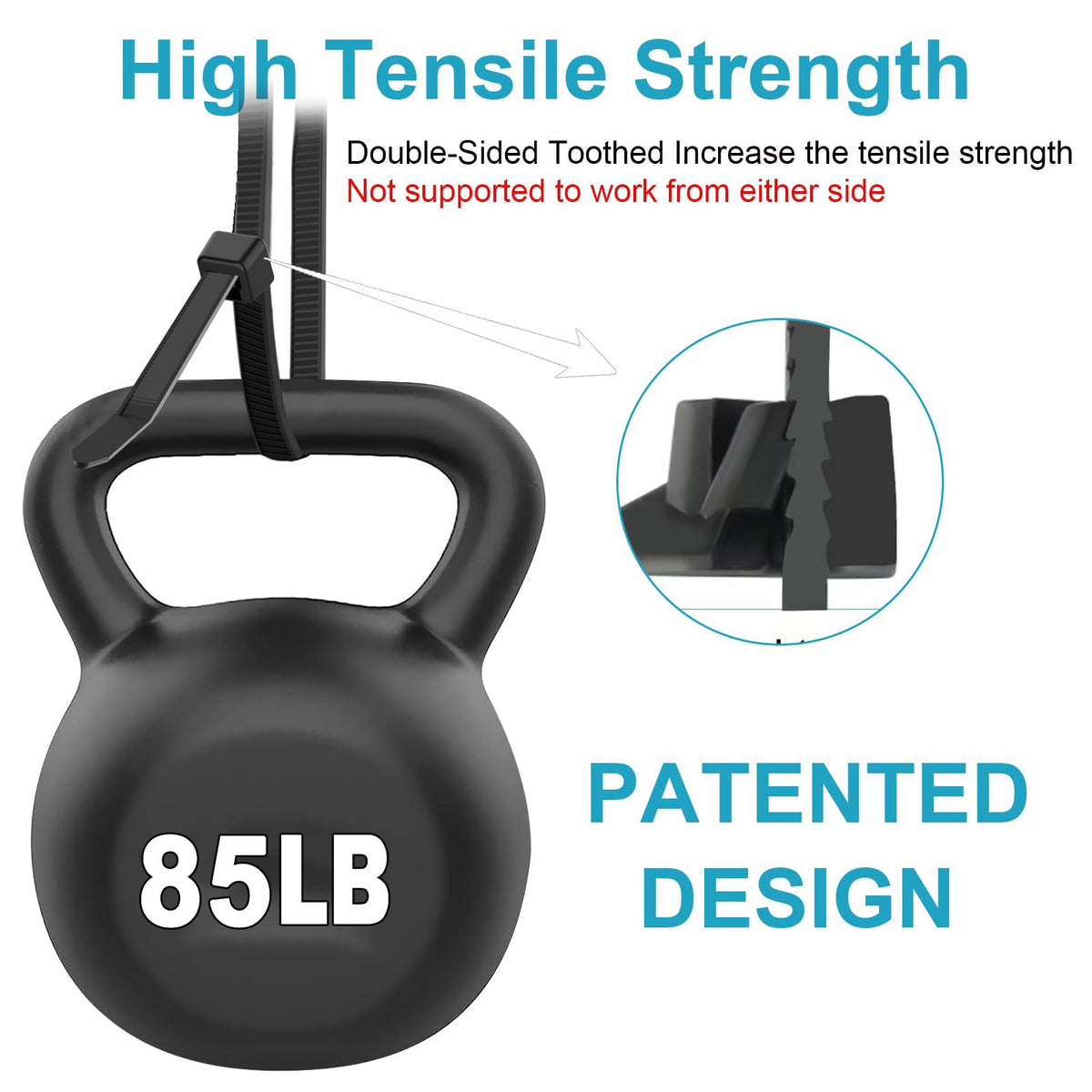 12 Inch Zip Ties Double Sided Toothed (Bulk 1000 Pack),85 LBS Tensile Strength Heavy Duty Cable Wire Ties With Self-Locking Adjustable More Durable Nylon Tie Wraps for Indoor Outdoor
