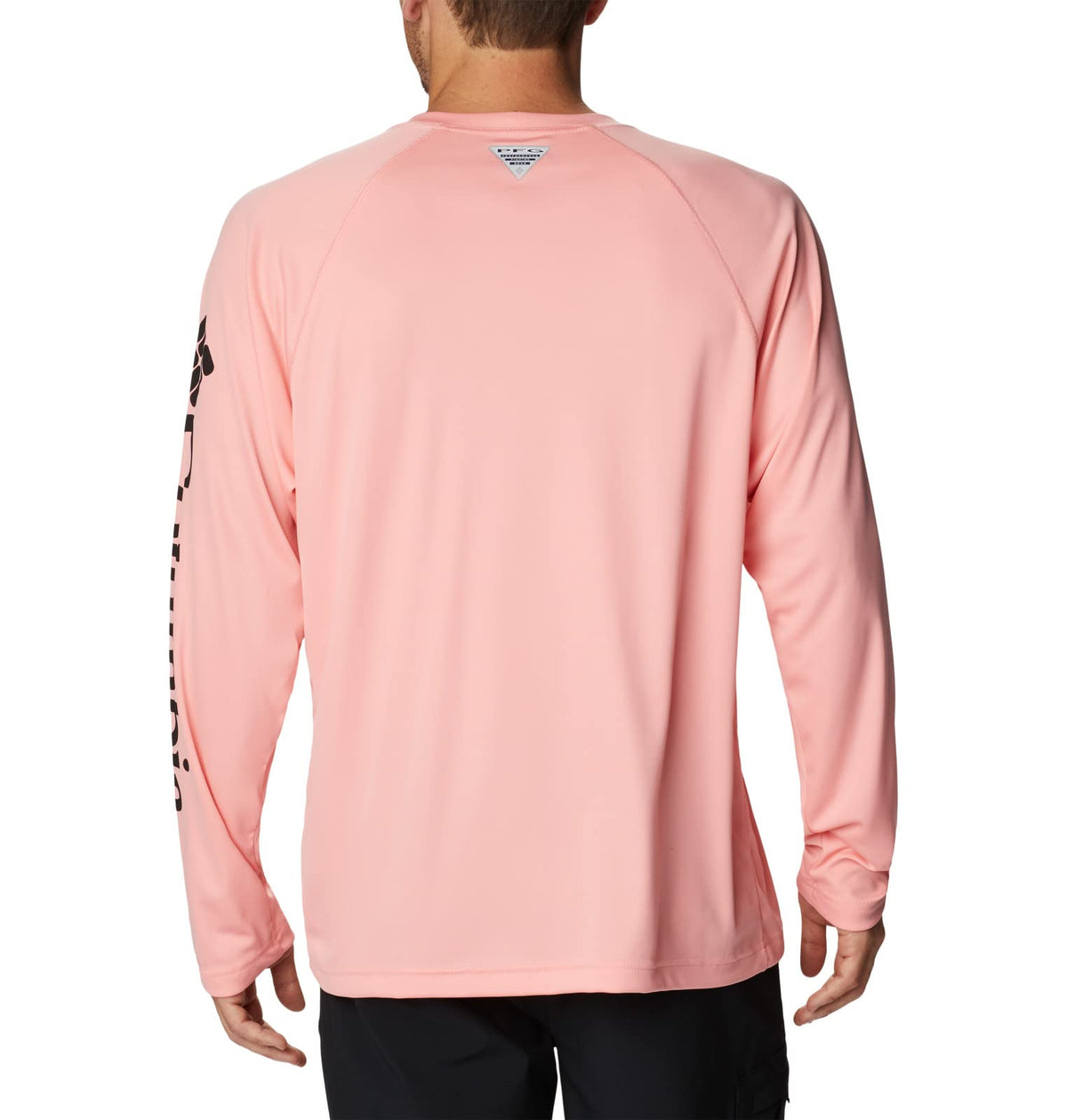 Columbia Men's Terminal Tackle Long Sleeve Fishing Shirt, Sorbet/Black Logo, 5X Tall