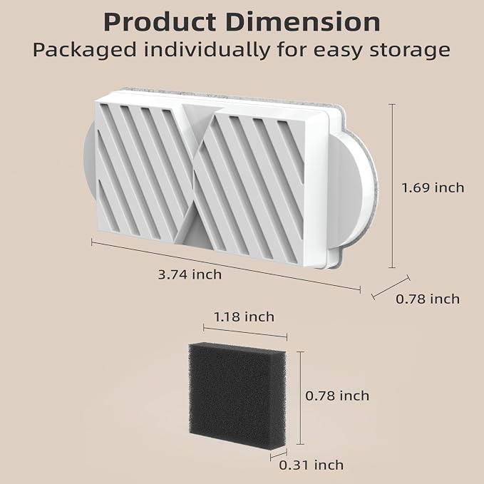 Cat Water Fountain Filters for 74oz/2.2L Ceramic Cat Water Fountain,