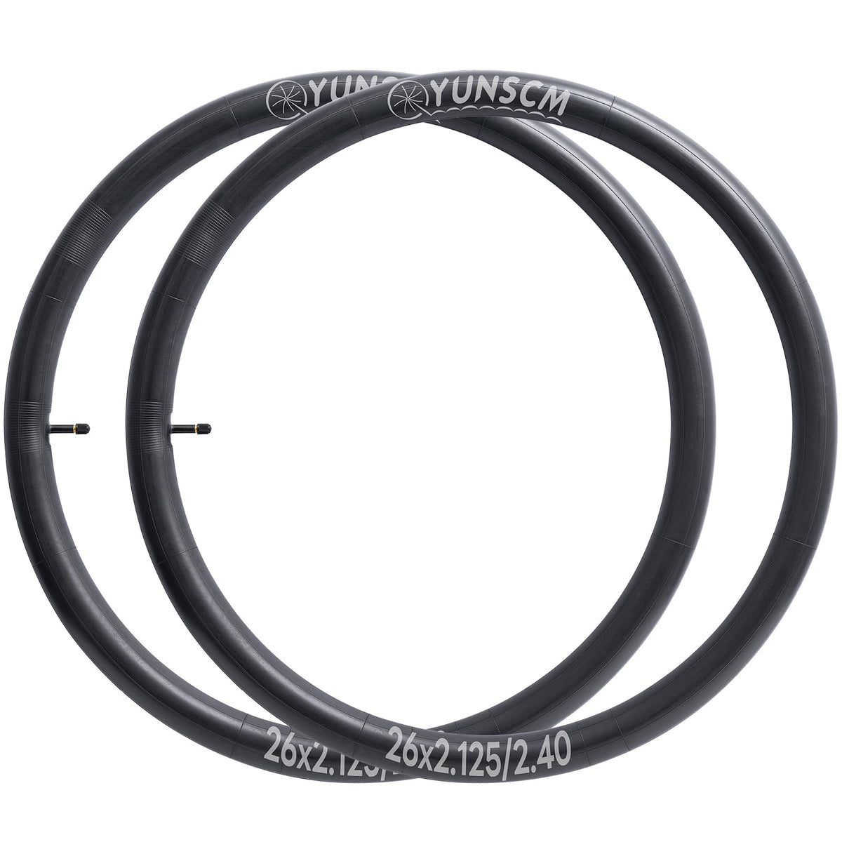 26" Bike Tubes 26x2.125/2.25/2.30/2.35/2.40 AV32mm Schrader Valve 56/64-559 26" Bicycle Tube - Butyl Rubber Compatible with Mountain, Road, MTB, City Bike Tire -2 PCS