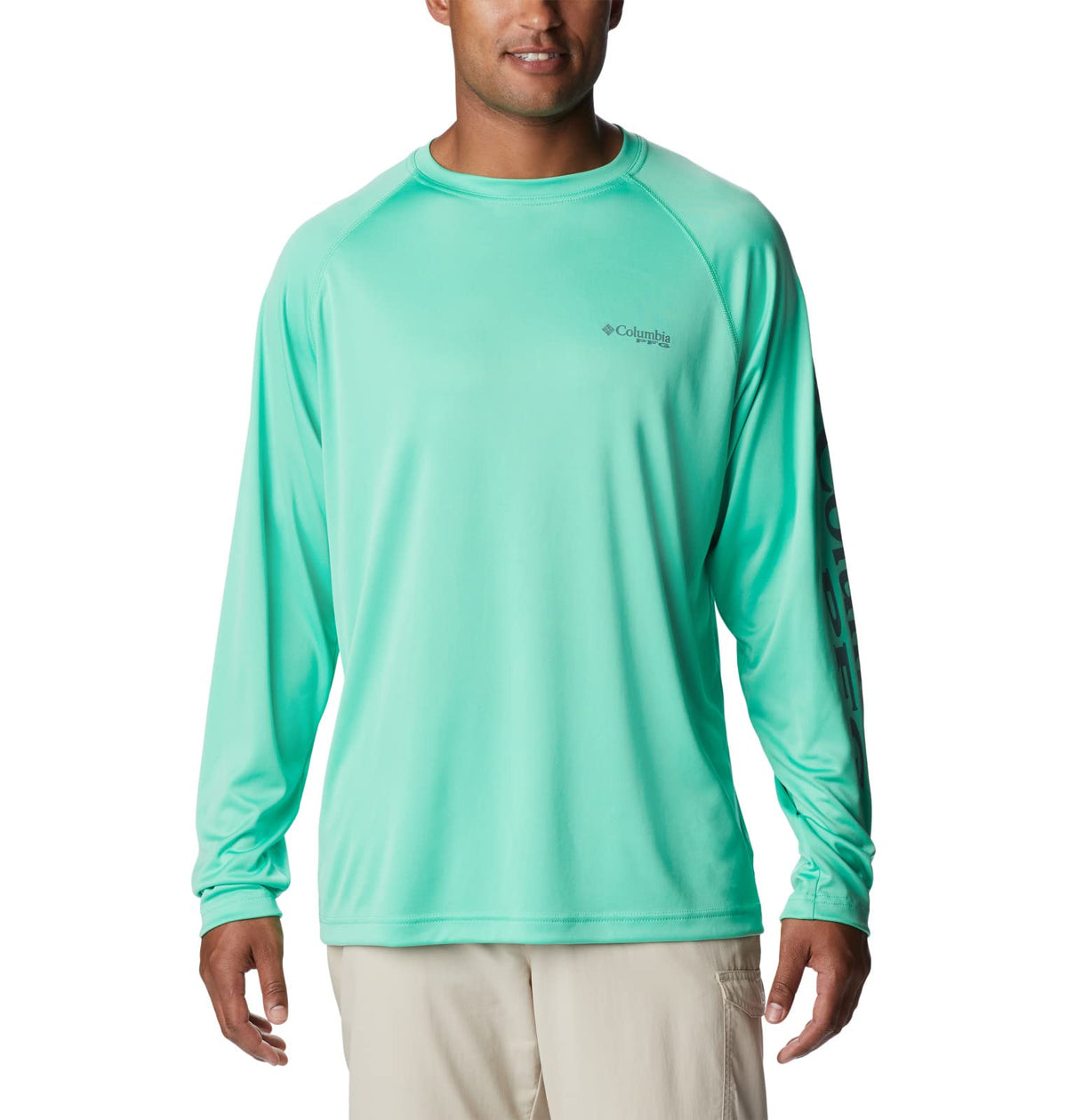 Columbia Men's Terminal Tackle Long Sleeve Shirt, Light Jade/Metal Logo, 3X Big