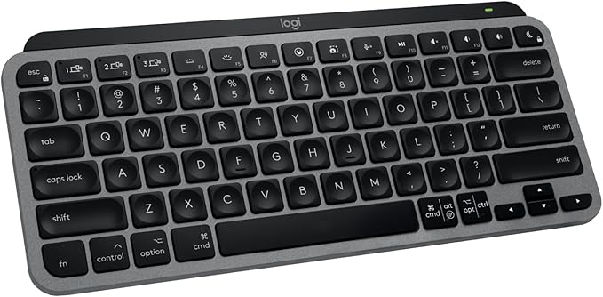 Logitech MX Keys Mini for Mac Minimalist Wireless Keyboard, Compact, Bluetooth, Backlit Keys, USB-C, Tactile Typing, Compatible with MacBook Pro & Air,iMac,iPad - Space Grey