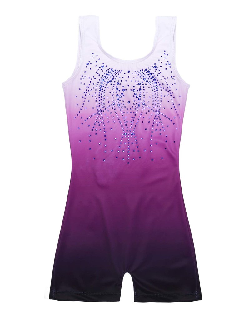 Zaclotre Kid Girls Gymnastic Leotard Sparkly Shiny Diamond Ballet Dance One Piece Outfit