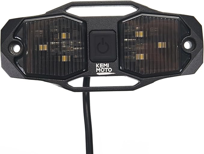 KEMIMOTO UTV Dome Light Vehicle Cab LED Light, White Bright Waterproof Solid Golf Cart Roll Cage Lighting, Compatible with RV Truck Tractor Polaris RZR Ranger Can Am Maverick X3 Defender