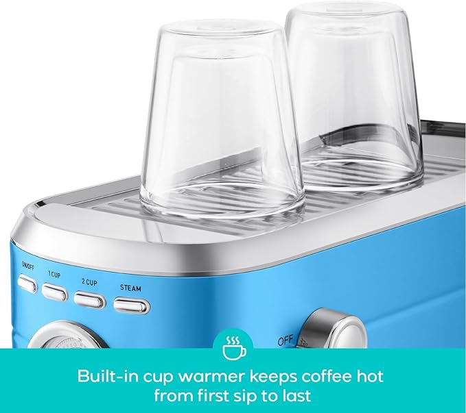 CASABREWS PFAS-Free Espresso Machine with Milk Frother Steam Wand