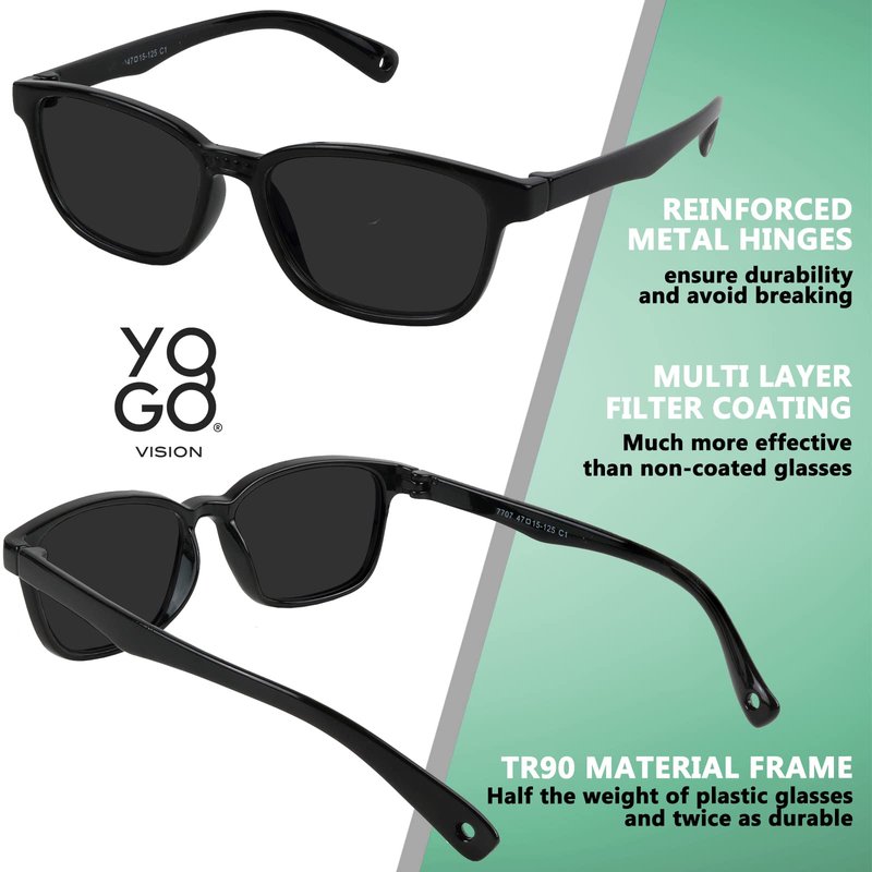 Yogo Vision Toddler Sunglasses Polarized Little Kids Sunglasses for Girls Boys Age 2-6 Pack of 4