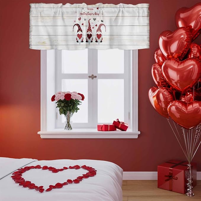 Happy Valentine's Valance Curtains