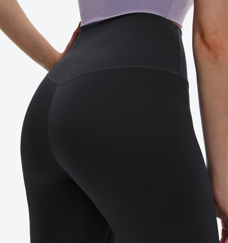 Saniripple High Waisted Soft Leggings 25" Stretchy Workout Yoga Pants for Women Black Large