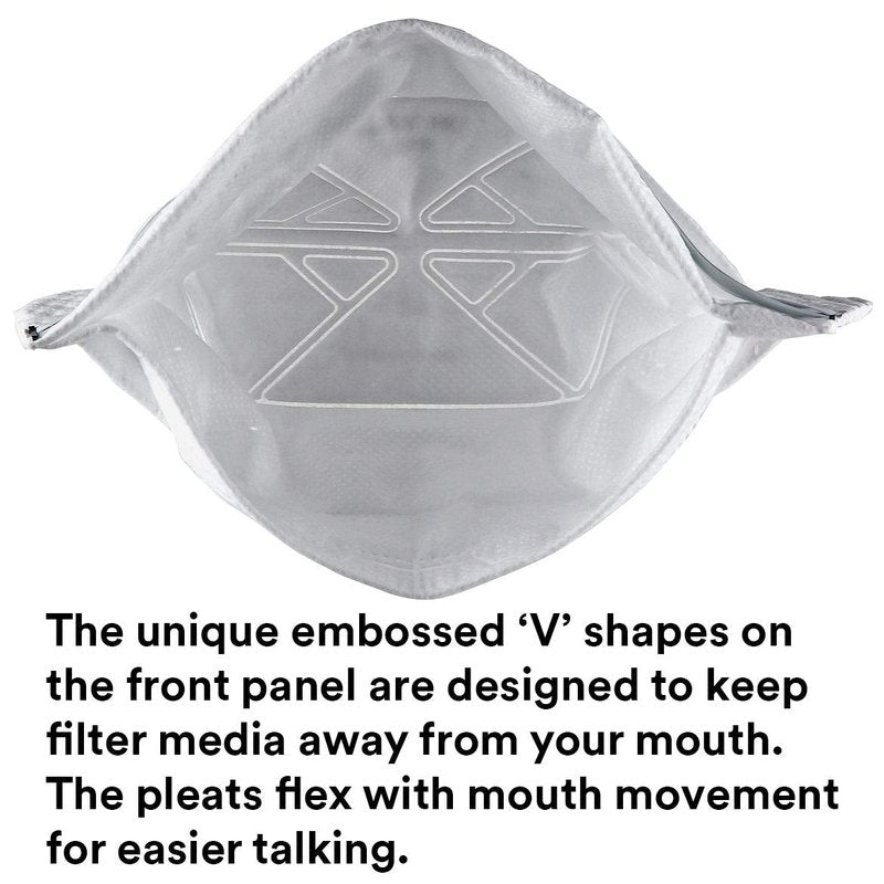 3M N95 Disposable Respirator, VFlex Particulate Respirator 9105S, Small Size, Box of 50, NIOSH Approved, Sweeping, Sanding, Grinding, Sawing, Bagging, Dust