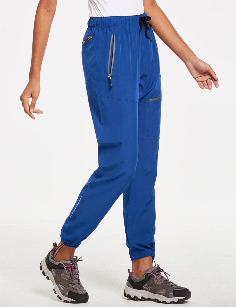 baleaf Travel Pants Women Hiking Long Tall Lightweight Quick Dry Water Resistant Cargo Pants 31'' Trip 31''-Navy Blue XL