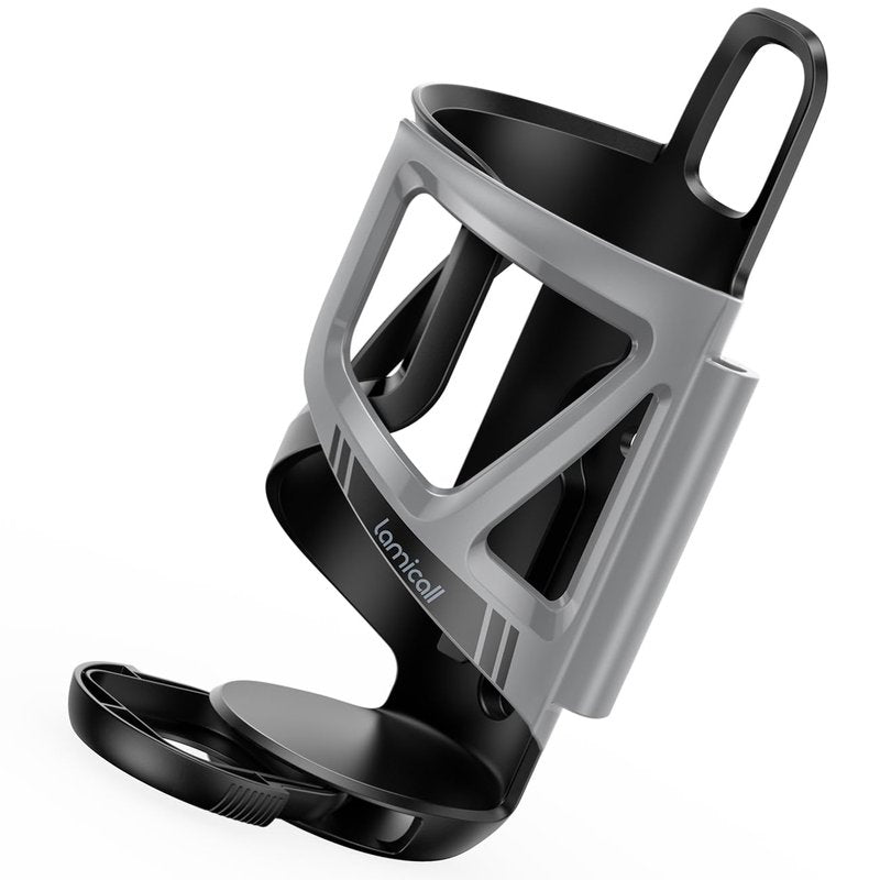 Lamicall Bike Water Bottle Holder - [Tracker Storage] [Adjustable Spring Design] Bike Cup Holder, Bicycle Drink Cage Gifts, Cycling Water Bottle Cage with Screws Tool, for 2.28-3.39" Diameter Bottles
