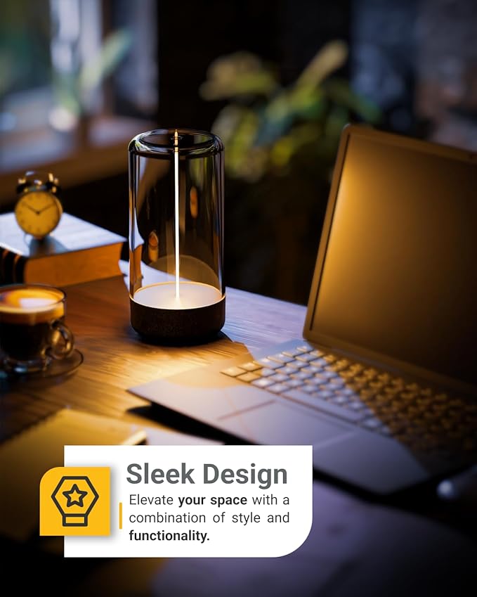 Sunco Magnetic Filament Light Rechargeable Table Lamps Minimalist Flexible LED Camping Lamp Dimmable Cordless 1W 55 LM 2700K Soft White 3-Step Dimming 10%-100% USB-C Rechargeable.