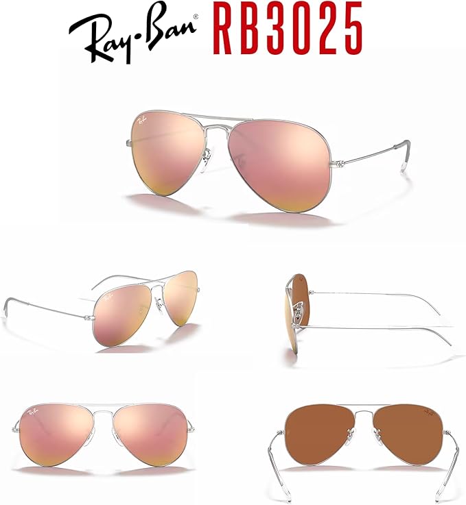 Ray-Ban RB3025 Metal Aviator Sunglasses For Men For Women +BUNDLE with ACCESSORY EYEWEAR KIT