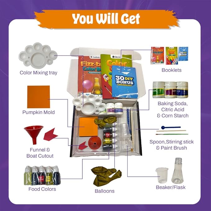Junior Science Kit for Kids Age 4-14 | 50+ Stem Science Experiments | Educational Toy for Boys and Girls | Birthday Gift for Smart Kids- Curious Junior