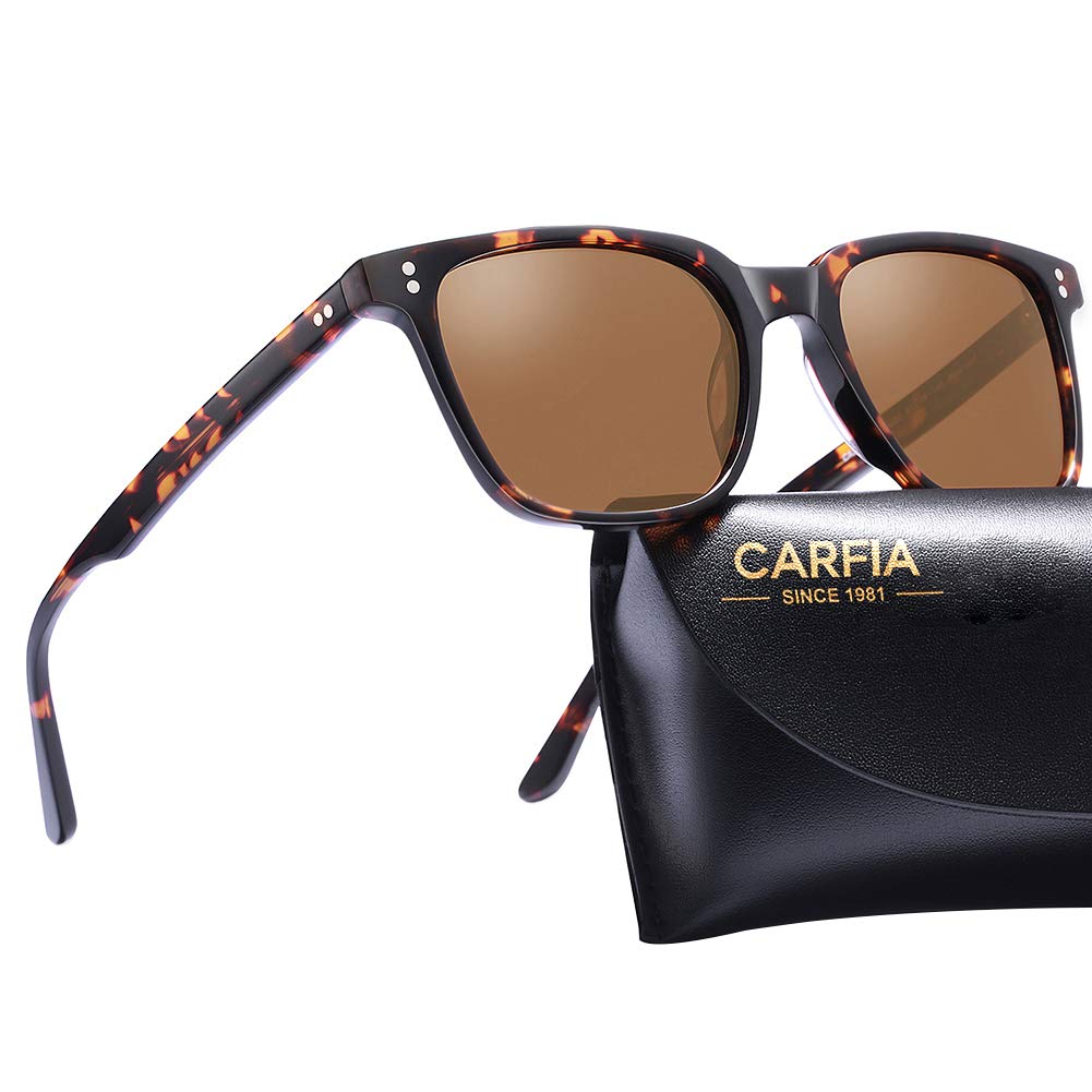 CARFIA Acetate Polarized Sunglasses for Women UV400 Protection CA5354