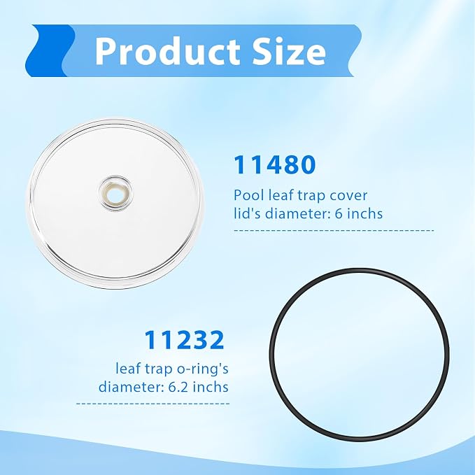 Sand Filter Pump Replacement Parts, 11480 Pool Leaf Trap Cover Lid