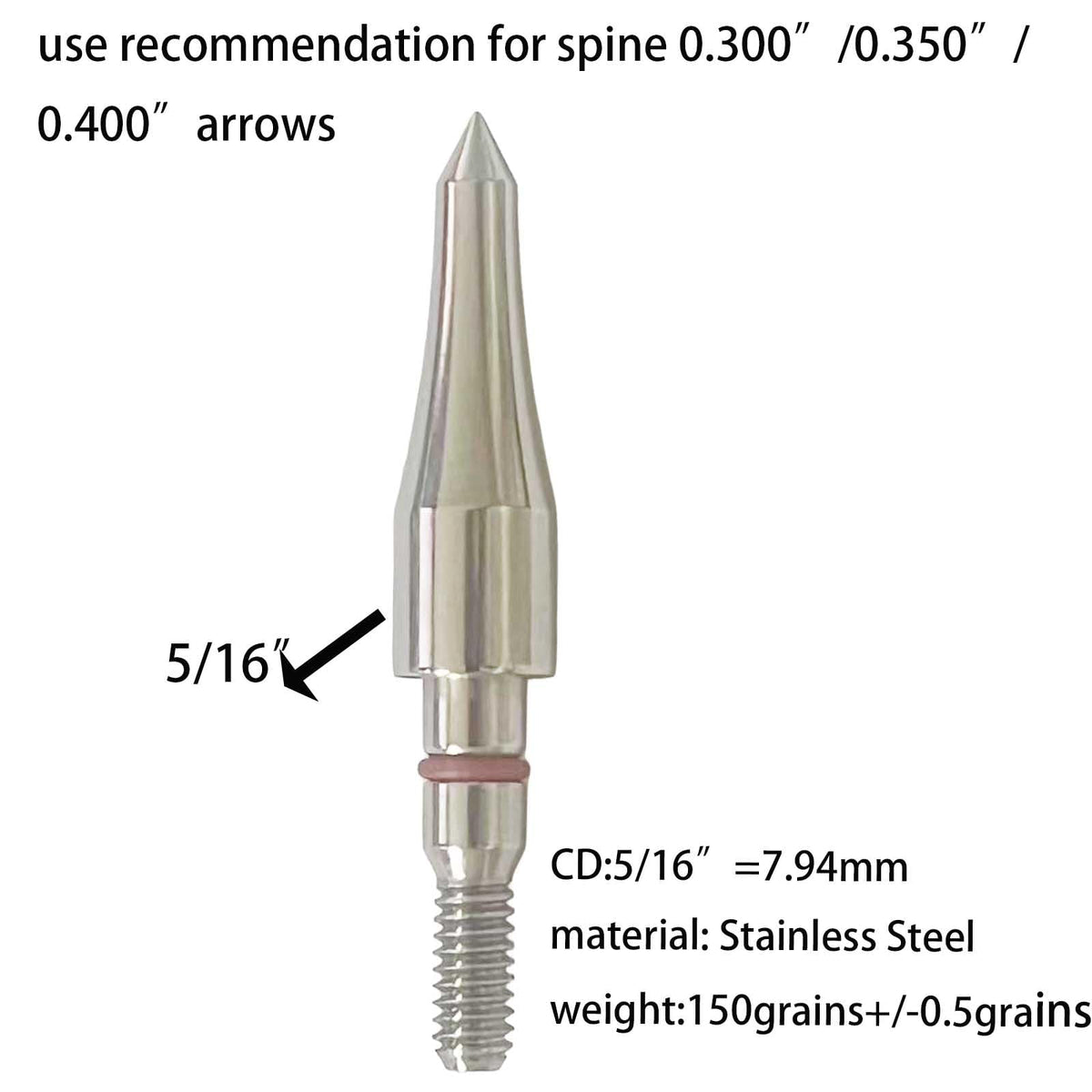 Field Points arrowheads 125 Grains Archery Field Points, 5/16" Stainless Steel Screw in Archery Field Tips and Broadheads (1 Dozen 12 PCS)