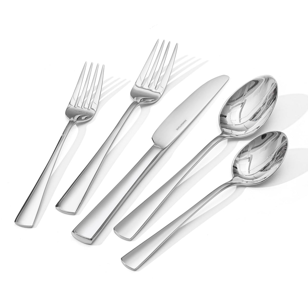 KINGSTONE 18/10 Stainless Steel Flatware, 20-Piece Forged Silverware Set for 4, Mirror Polished Cutlery Set Dishwaher Safe for Home, Restaurant, Wedding, Party