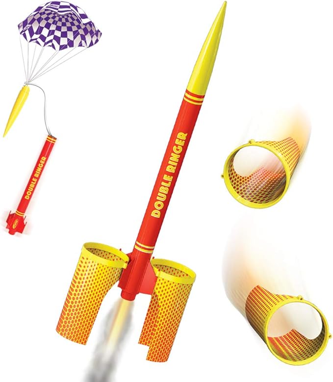 Estes Double Ringer Flying Model Rocket Kit | Easy to Build Beginner Rocket | Fun Educational Activity | Cool Science for Kids