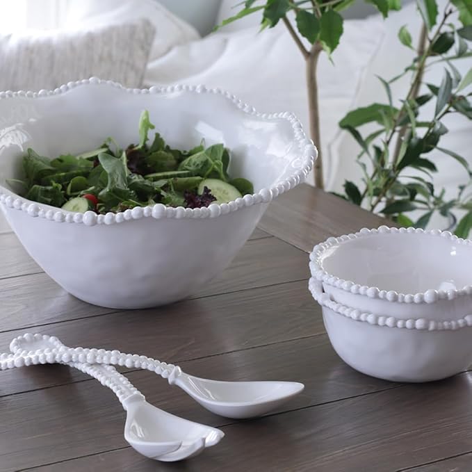 Beatriz Ball 2426 Alegria Melamine Bowl, Large, White