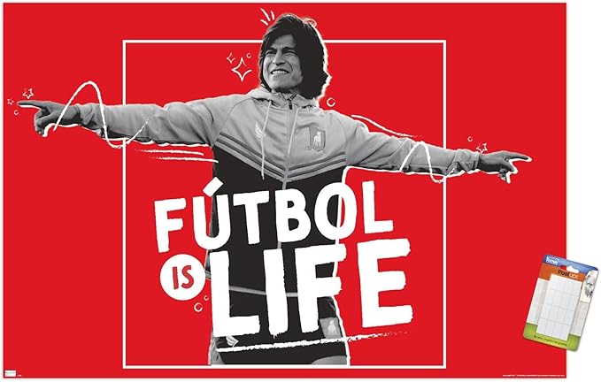 Ted Lasso - Futbol is Life Wall Poster, 34L" x 22.4W", Premium Poster & Mount Bundle