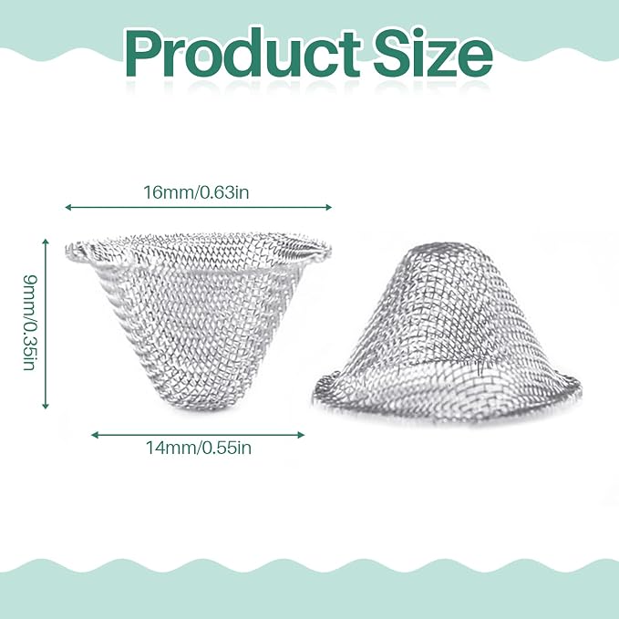 Funrous Stainless Steel Screens 3/4 Inch Conical Design Bowl Screen Filters