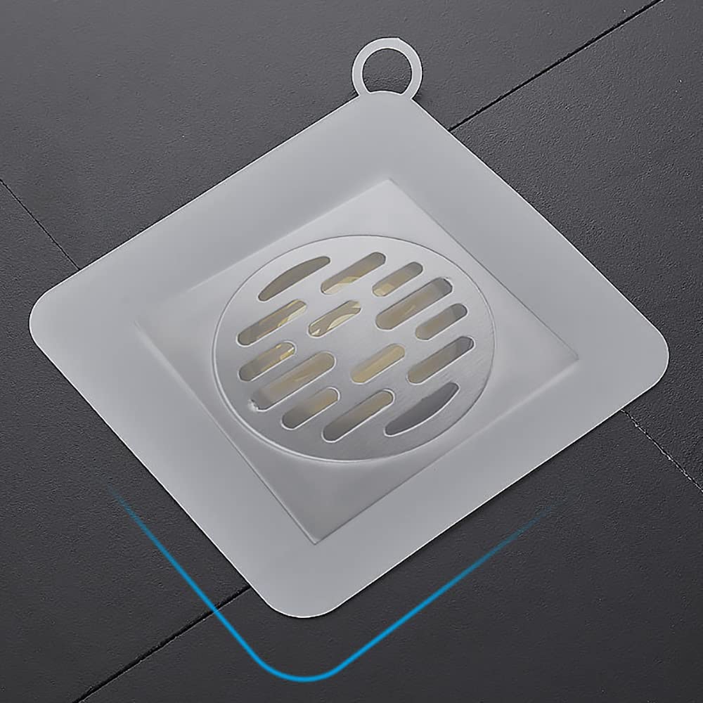 Silicone Tub Stopper Floor Drain Cover, 2 Pieces Sewer Anti-Odor Mat Deodorizing Drain Plugs for Kitchen, Bathroom and Laundry(5x5 inch)