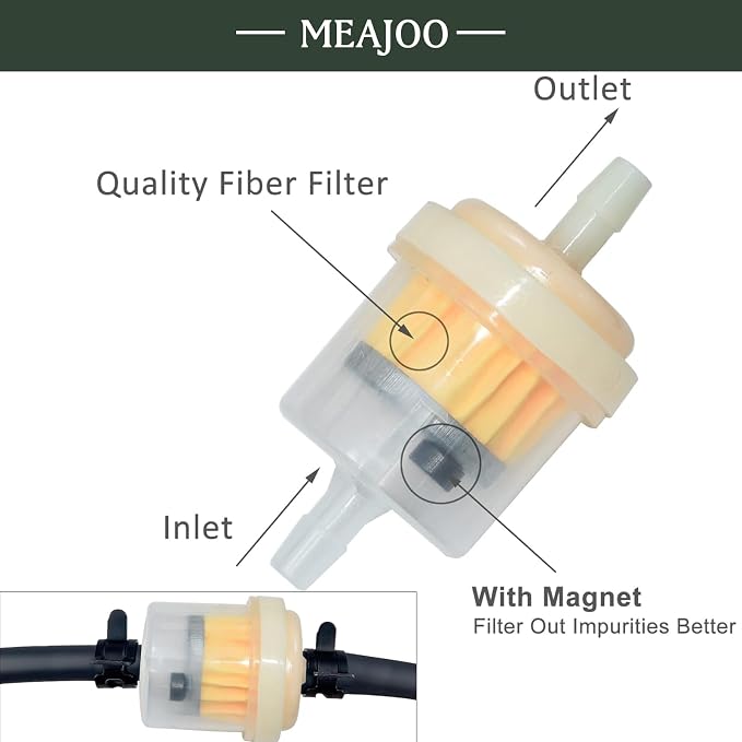 15PCS 1/4" 6mm-7mm Gas Inline Fuel Filter,