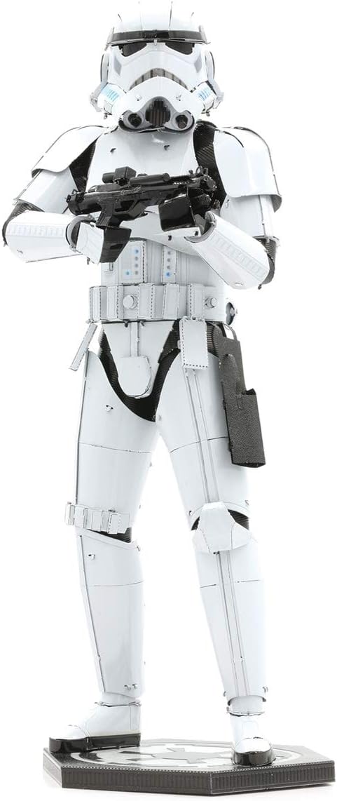 Metal Earth Fascinations Premium Series Star Wars Stormtrooper 3D Metal Model Kit Bundle with Tweezers
