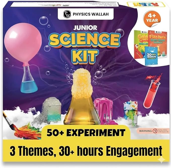 Junior Science Kit for Kids Age 4-14 | 50+ Stem Science Experiments | Educational Toy for Boys and Girls | Birthday Gift for Smart Kids- Curious Junior