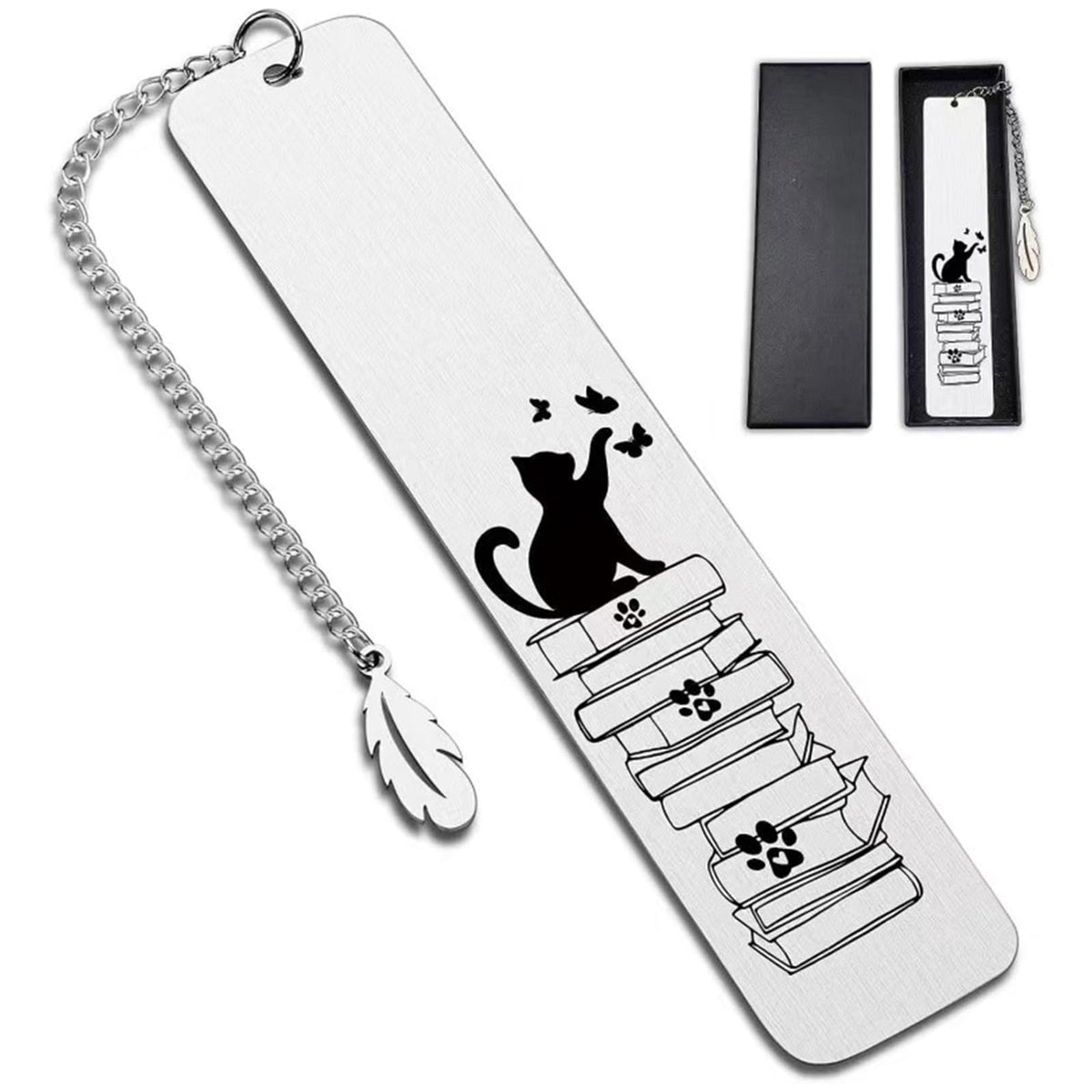 Cat Bookmark, Metal Bookmark, Cute Kitten Book Marks for Reading Women, Kids, Men, Book Lovers, Friends - Durable & Rustproof Book Accessories, Cat Lovers Gift (Birthday, Christmas, Graduation Gifts)