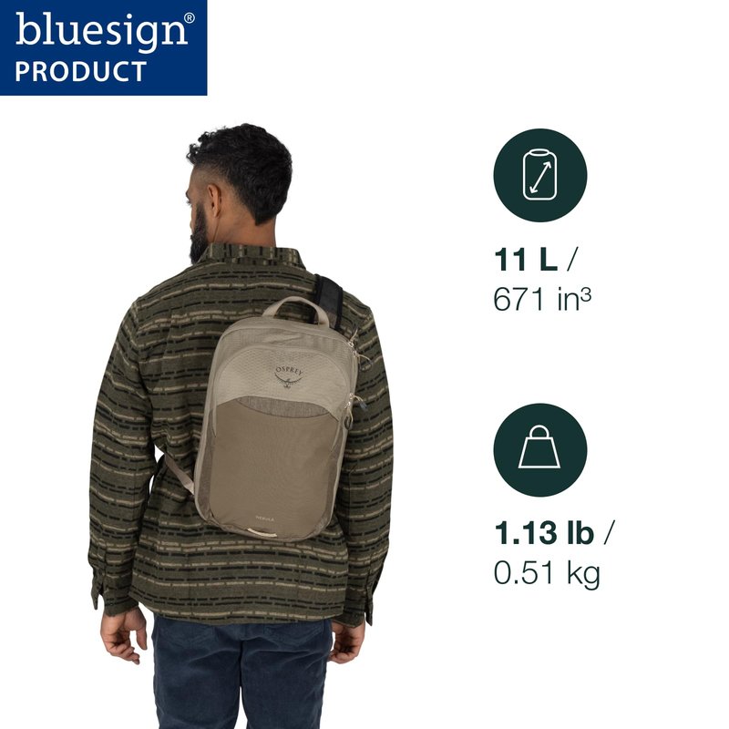 Osprey Nebula Shoulder Sling Bag, Cascade Blue/Coal Grey Heather