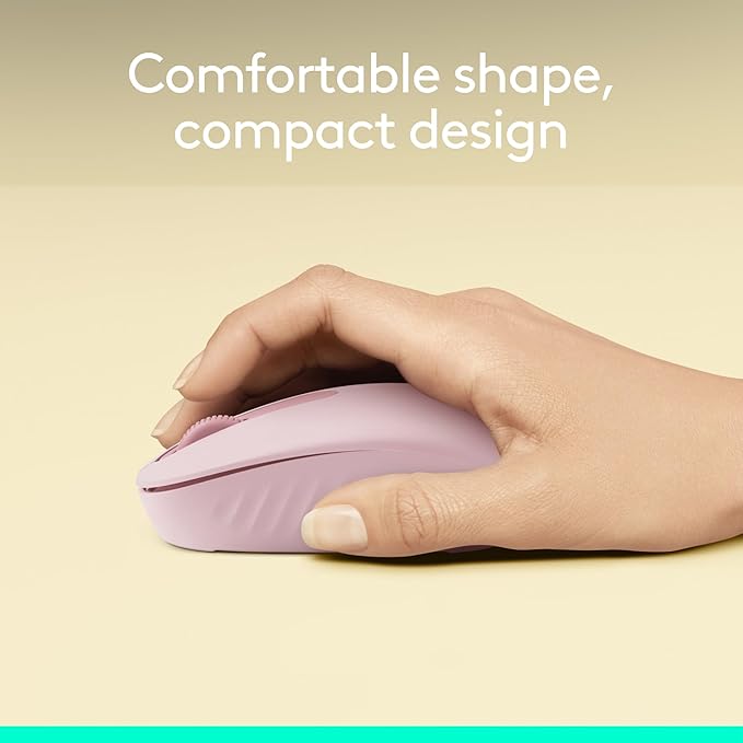 Logitech M196 Bluetooth Wireless Mouse, Compact and Portable Mouse for Laptops, Tablets and More, 12-Month Battery, Smooth Tracking, Compatible with PC and Mac, Windows and macOS - Rose