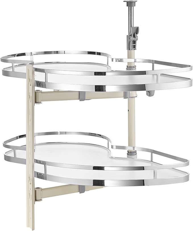 VEVOR Swing Left Blind Corner Cabinet, Pull Out Organizer for 36 inch Width Blind Cabinet, 2 Tier Height Adjustable Swing Tray, Soft Close Kitchen Cloud Blind Organizer, Left Open