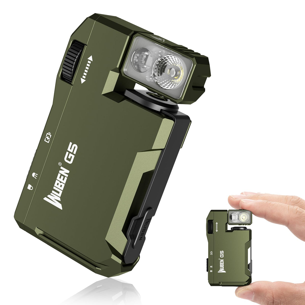 WUBEN G5 Rechargeable EDC Flashlight, Mini Flat Bright Small Flashlight