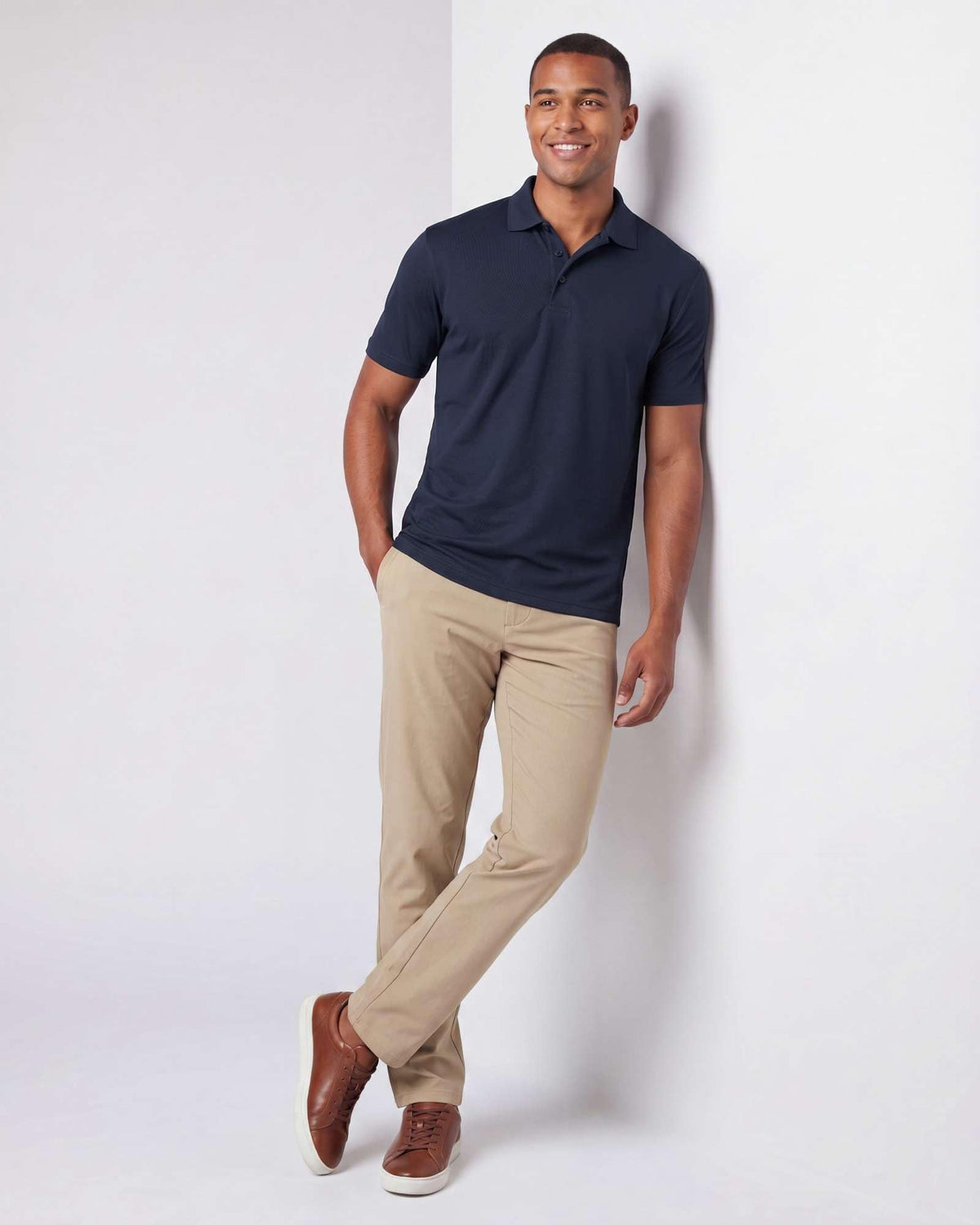 Real Essentials 3 Pack: Men's Short Sleeve Golf Polo Casual Workout Sports Moisture Wicking Collared Shirt (Big & Tall)