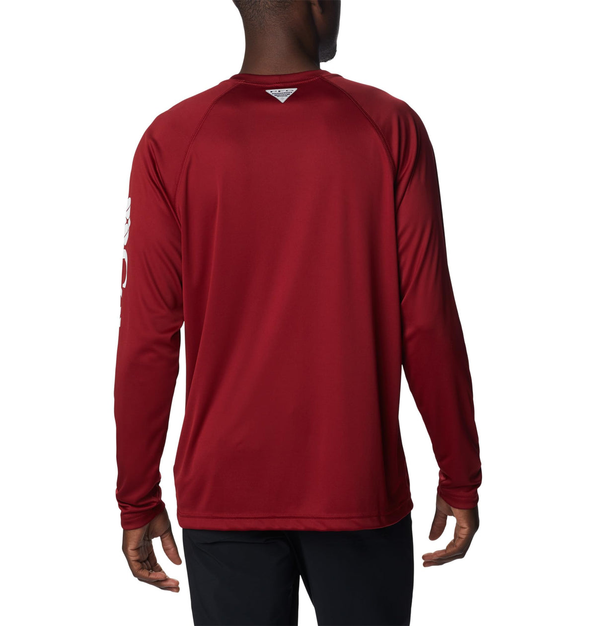 Columbia Men's PFG Terminal Tackle Long Sleeve Fishing Shirt, Beet/White Logo, 2X Tall