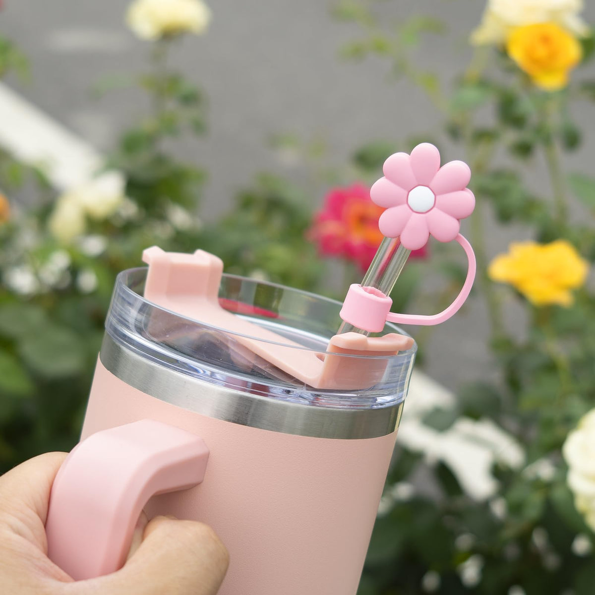 Straw Cover for Stanley Cup, 4Pcs Silicone Straw Topper Compatible with Stanley 30&40 Oz Tumbler, Stanley Cups Accessories (4Pcs-New-A)