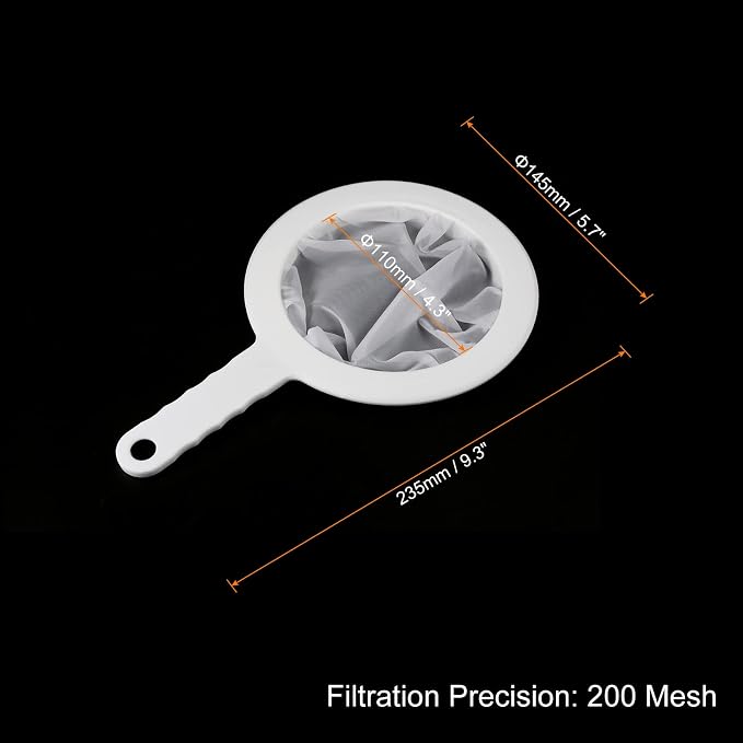 PATIKIL 9"x6" Food Filter Strainer, 200 Mesh, Polypropylene, 235 x 145 mm / 9.3
