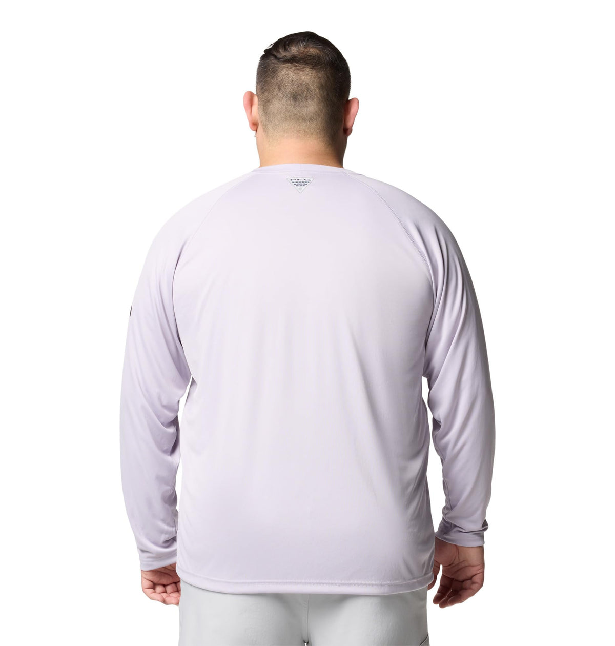 Columbia Men's PFG Terminal Tackle Long Sleeve Fishing Shirt, Lavender Pearl/Black Logo, Medium