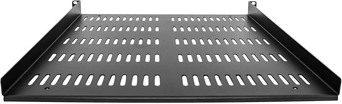 StarTech.com 1U Server Rack Shelf - Universal Vented Rack Mount Cantilever Tray for 19" Network Equipment Rack & Cabinet - Durable Design - Weight Capacity 55lb/25kg - 20" Deep (SHELF-1U-20-FIXED-V)