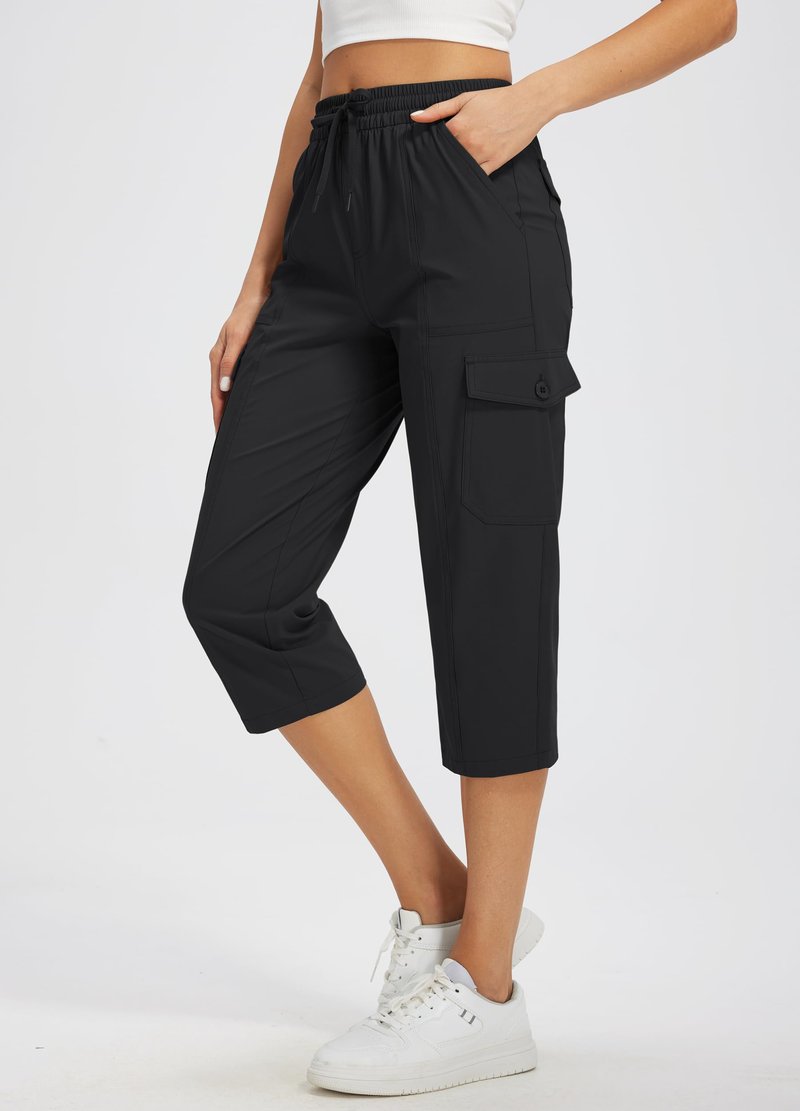 Libin Women's Capri Pants Cargo Capris Travel Hiking Casual Summer Cropped Pants Stretch Quick Dry Water Resistant