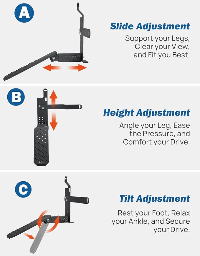 JOYTUTUS Dead Pedal Foot Rest Pad Compatible with 2007-2026 Jeep Wrangler JK JL 4X4 4XE & Gladiator JT No Drilling Left Side Foot Rest Kick Panel with Anti-Slip Surface & American Flag Design