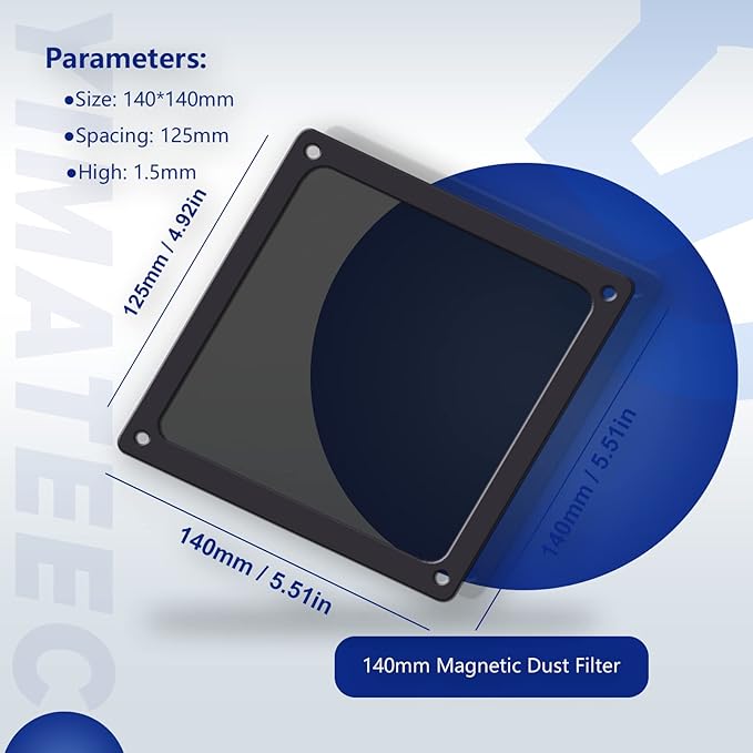 Dust Filter PC 140mm for Computer Cooler/PSU/Routers Nylon 80 Mesh, Magnetic