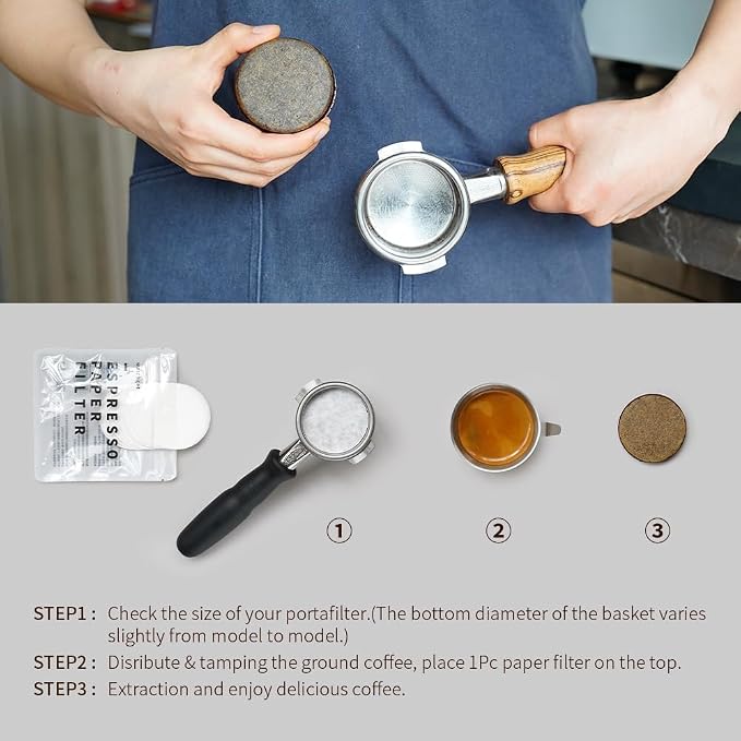watchget 53mm Espresso Paper Filters