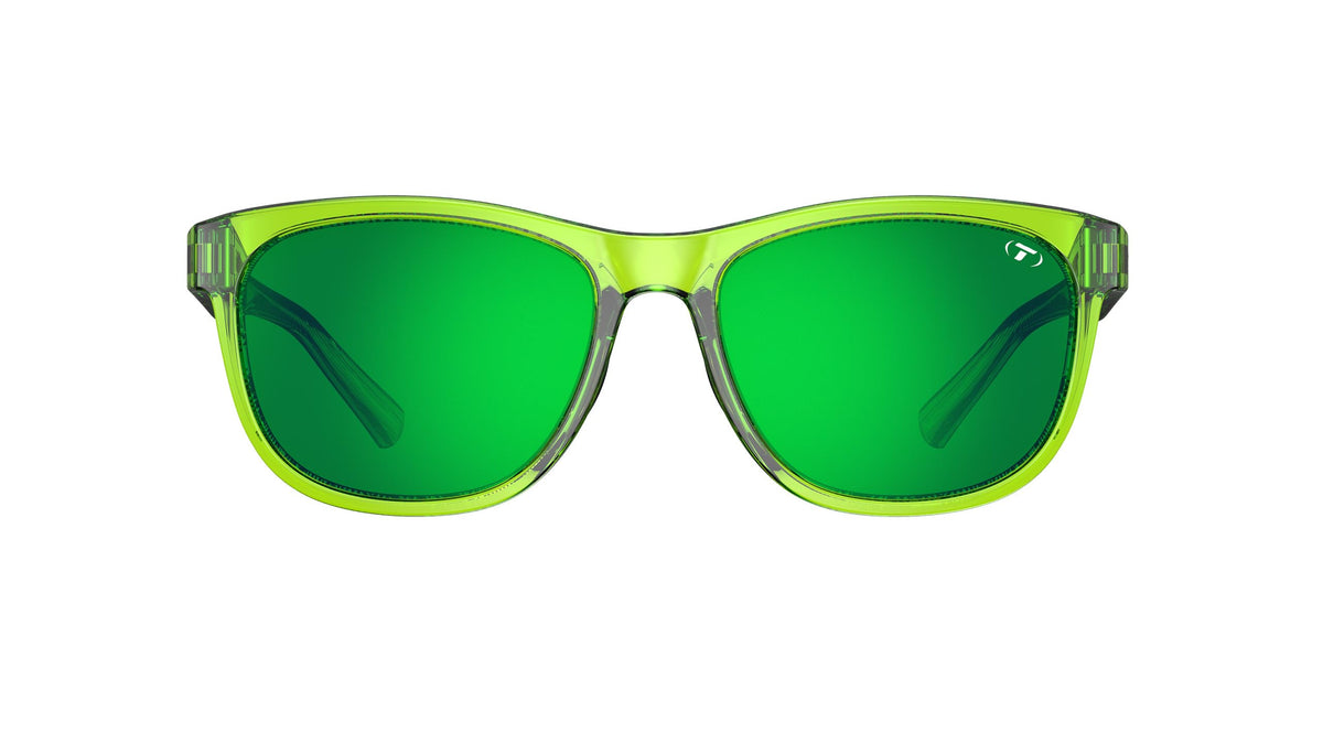 Tifosi Swank Sunglasses (Hyper Lime/Green Mirror with AR)