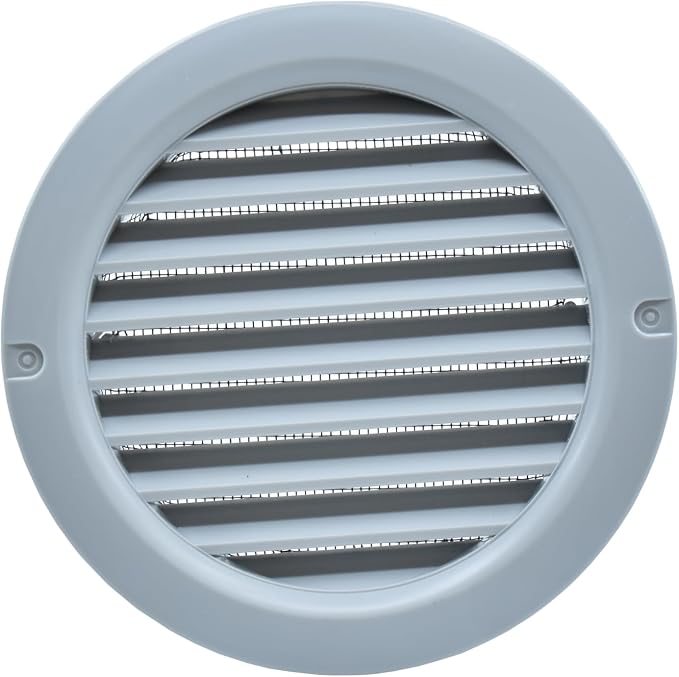 VENTS-US - 4" Round Light Grey Plastic Vent Cover